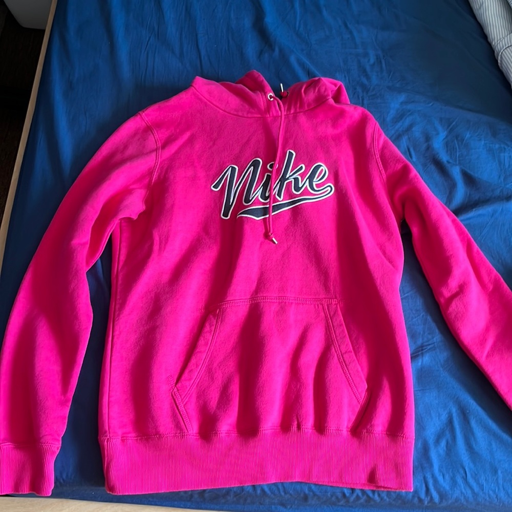Nike, pink hoodie with pocket